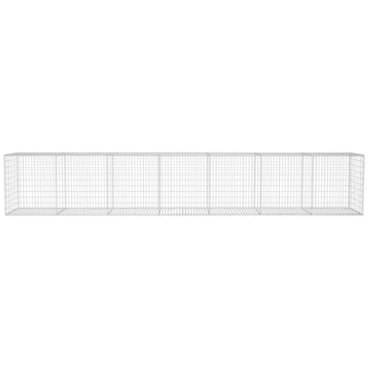 VidaXL Schanskorfmuur met deksel 600x50x100 cm gegalvaniseerd staal
