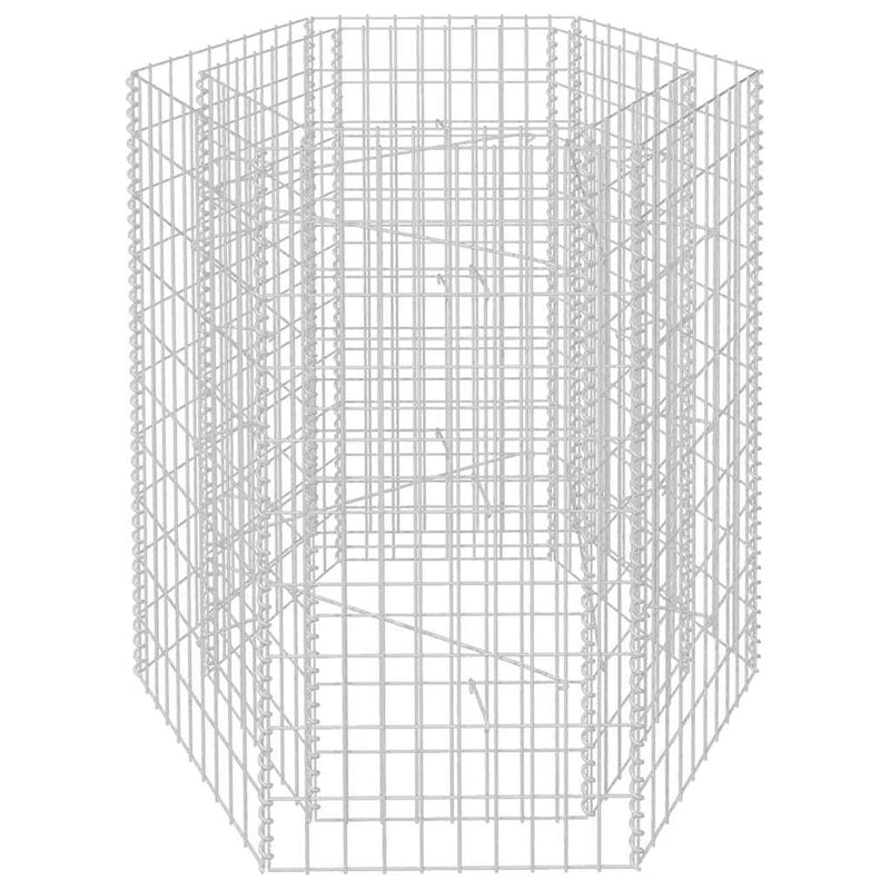 Load image into Gallery viewer, Vidaxl gabion plantenbak verhoogd zeshoekig 100x90x100 cm
