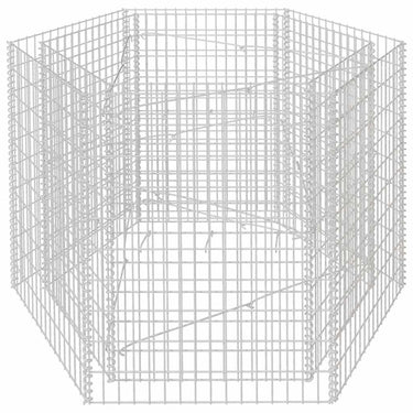 Vidaxl gabion plantenbak verhoogd zeshoekig 160x140x100 cm