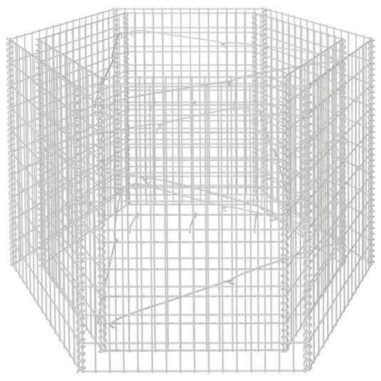 VidaXL Gabion plantenbak verhoogd zeshoekig 160x140x100 cm