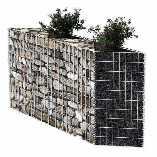 Vidaxl gabion mand 120x30x100 cm gegalvaniseerd staal