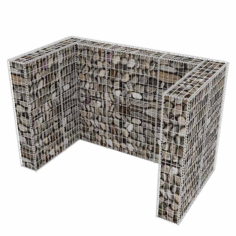 Load image into Gallery viewer, VidaXL Schanskorf dubbele vuilnisbak ombouw 180x100x120 cm staal
