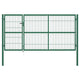 VidaXL Poort met palen 350x140 cm staal groen