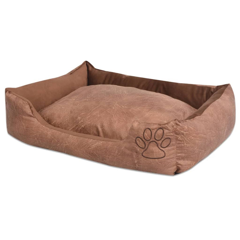 Load image into Gallery viewer, Vidaxl hondenbed kussen pu-kunstleer maat s beige
