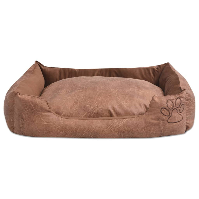 Load image into Gallery viewer, Vidaxl hondenbed kussen pu-kunstleer maat s beige
