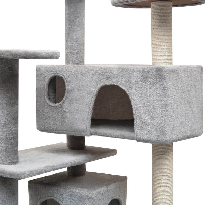 Load image into Gallery viewer, Vidaxl kattenkrabpaal met sisal krabpalen 125 cm grijs
