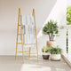 Vidaxl dubbele handdoekenladder met 5 tredes 50x160 cm bamboe