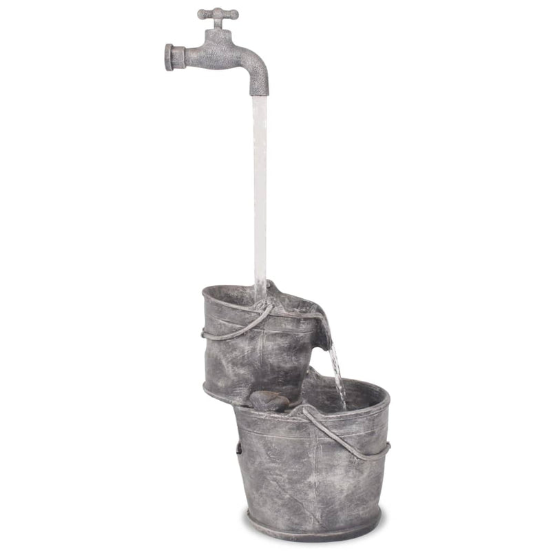 Load image into Gallery viewer, Vidaxl waterornament met kraan en emmers polyresin
