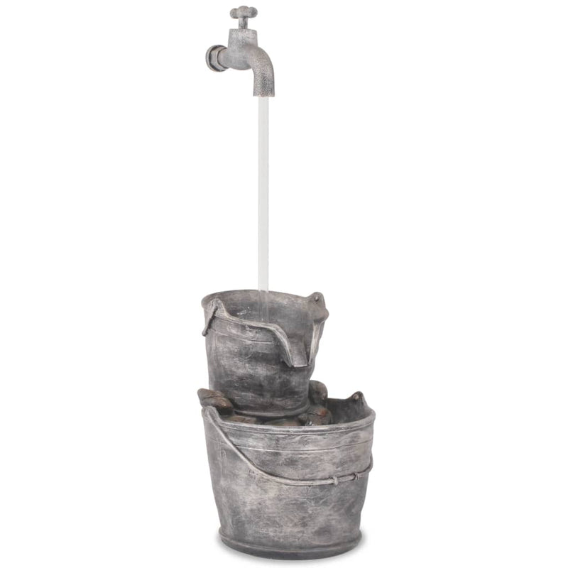 Load image into Gallery viewer, Vidaxl waterornament met kraan en emmers polyresin
