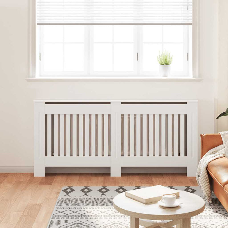 Load image into Gallery viewer, Vidaxl radiatorombouw wit mdf 172 cm
