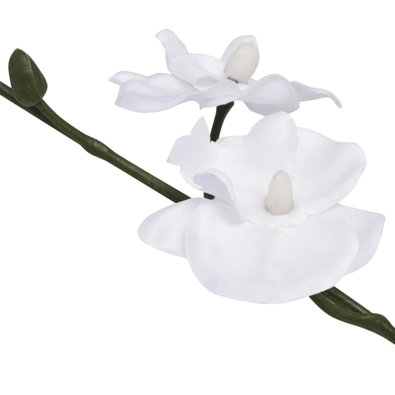 Load image into Gallery viewer, Vidaxl kunstplant orchidee met pot 30 cm wit

