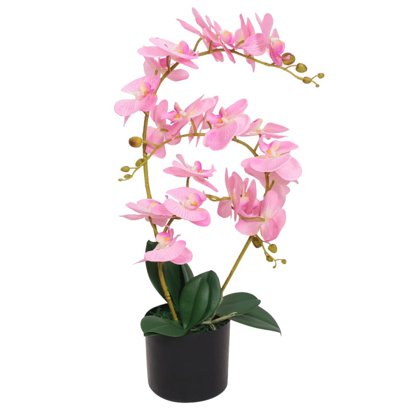 Load image into Gallery viewer, VidaXL Kunstplant orchidee met pot 65 cm roze
