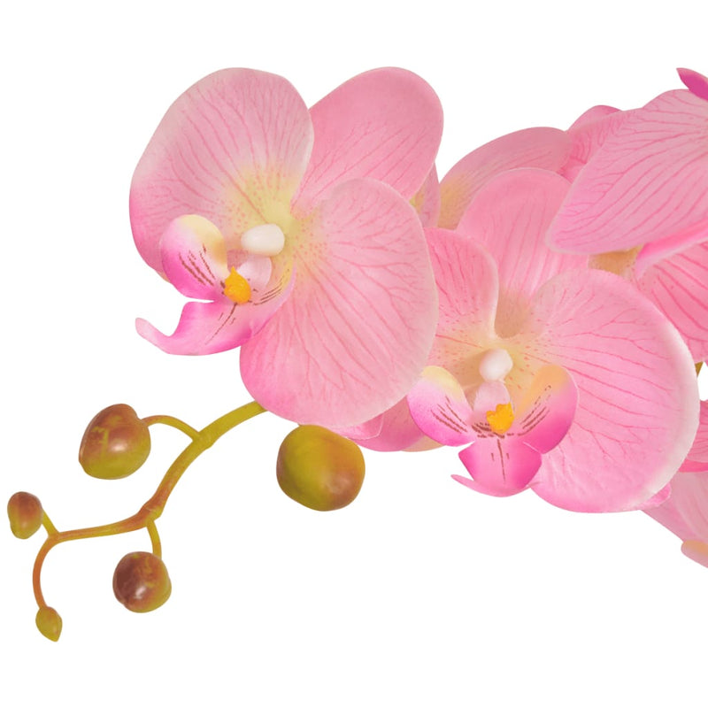 Load image into Gallery viewer, VidaXL Kunstplant orchidee met pot 65 cm roze
