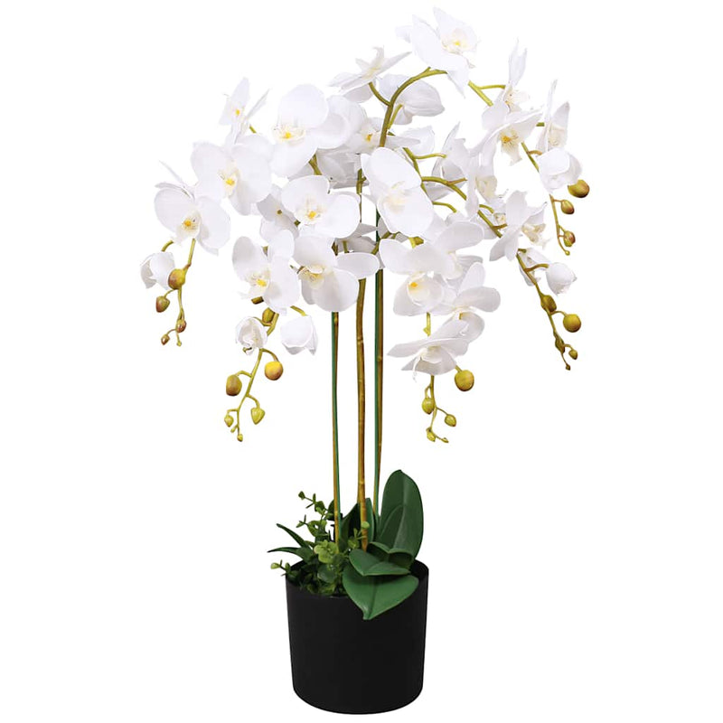 ギャラリービューアに画像をロードする, Vidaxl kunstplant met pot orchidee 75 cm wit

