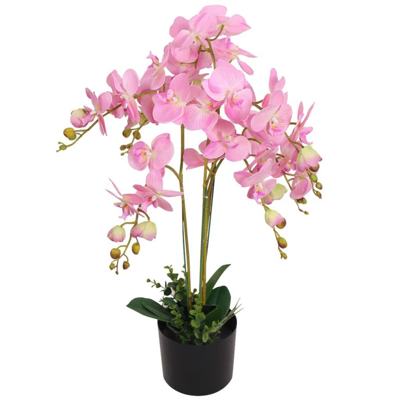 Load image into Gallery viewer, Vidaxl kunstplant orchidee met pot 75 cm roze
