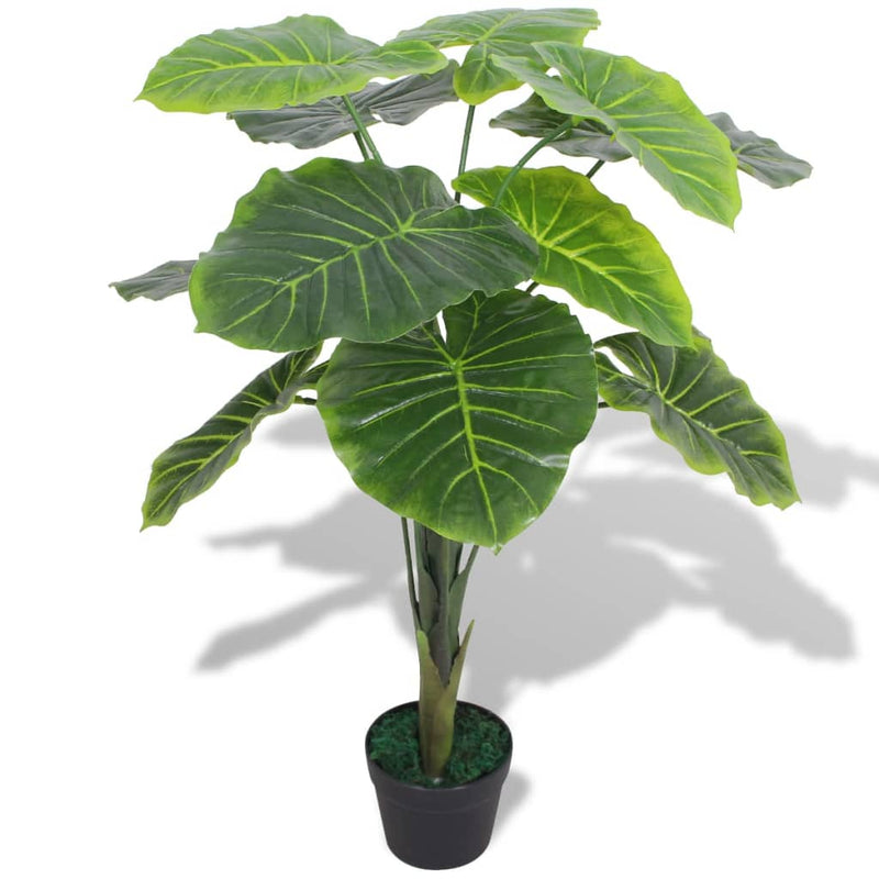 Load image into Gallery viewer, Vidaxl kunstplant taro met pot 85 cm groen
