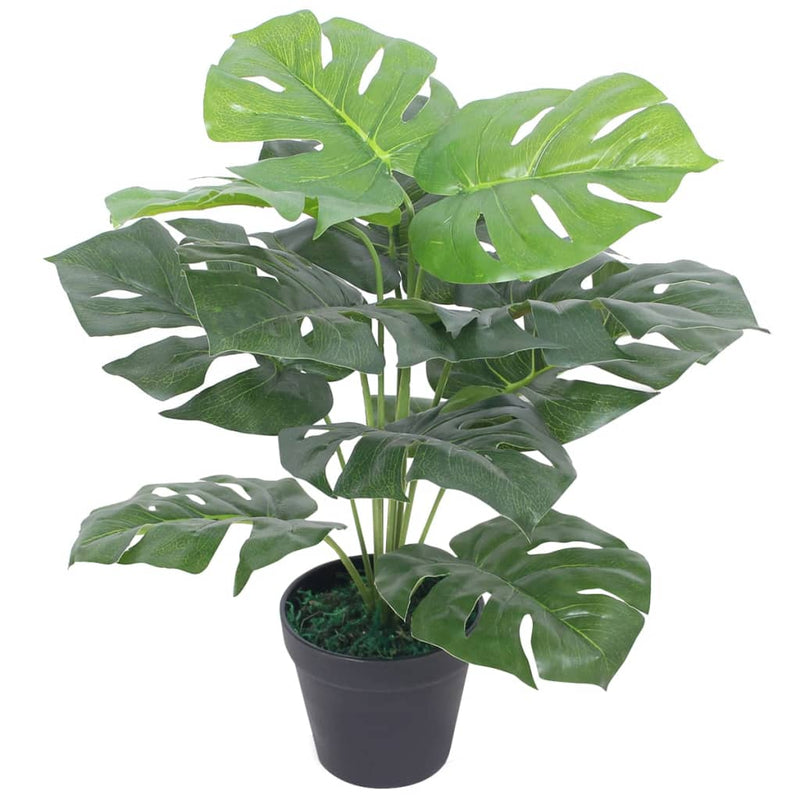 Load image into Gallery viewer, Vidaxl kunstplant met pot monstera 45 cm groen
