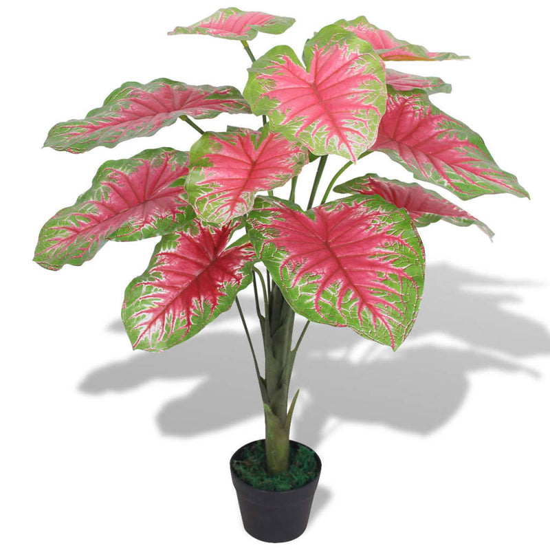 Load image into Gallery viewer, Vidaxl kunstplant caladium met pot 85 cm groen en rood
