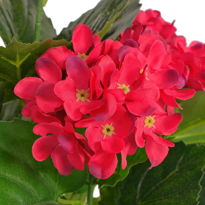 Load image into Gallery viewer, Vidaxl kunst hortensia plant met pot 60 cm rood
