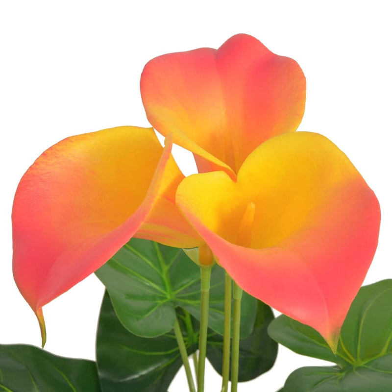 Chargez l'image dans la visionneuse de la galerie, Vidaxl kunst calla lelie plant met pot 45 cm rood en geel
