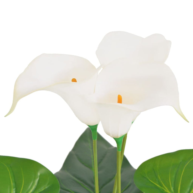 Load image into Gallery viewer, Vidaxl kunst calla lelie plant met pot 85 cm wit
