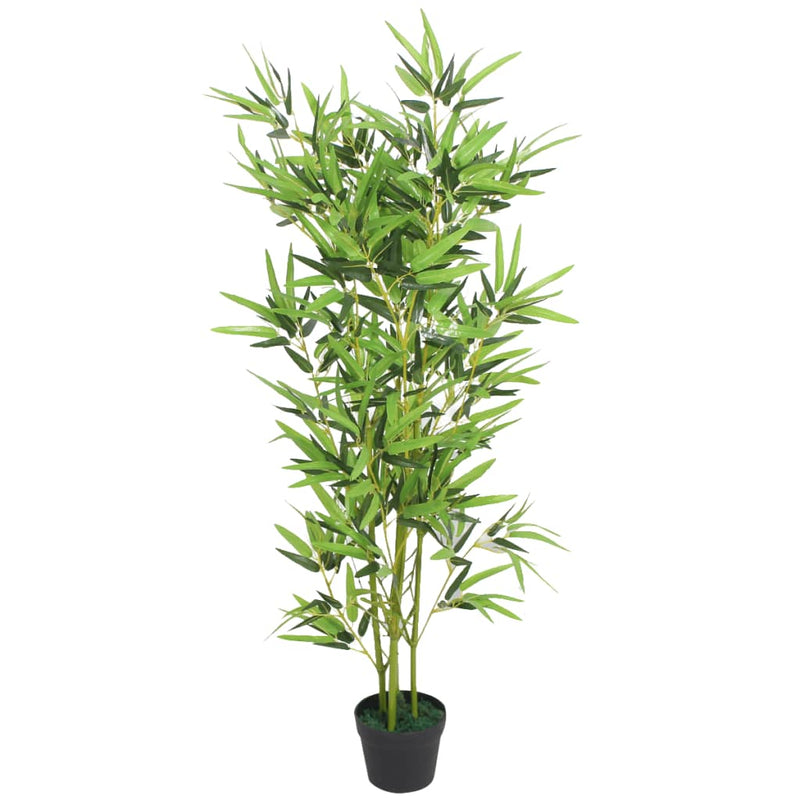 Load image into Gallery viewer, Vidaxl kunstplant met pot bamboe 120 cm groen
