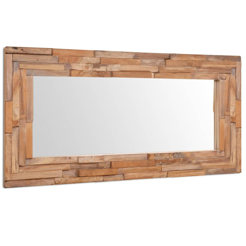 Load image into Gallery viewer, Vidaxl decoratieve spiegel rechthoekig 120x60 cm teakhout
