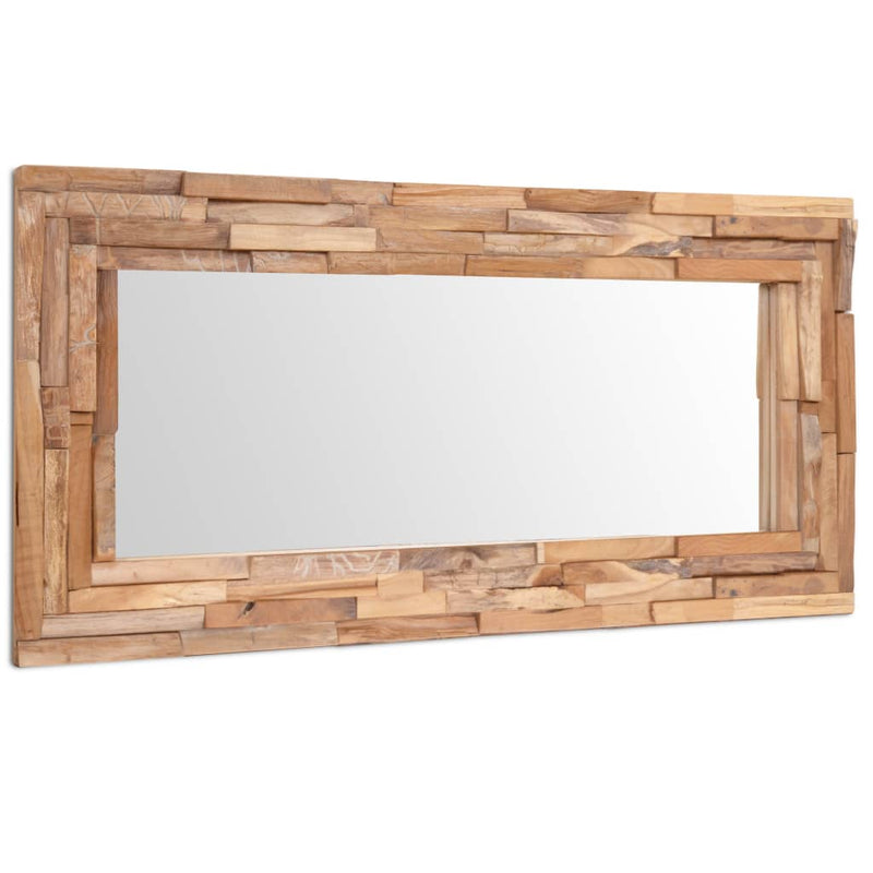 Load image into Gallery viewer, Vidaxl decoratieve spiegel rechthoekig 120x60 cm teakhout
