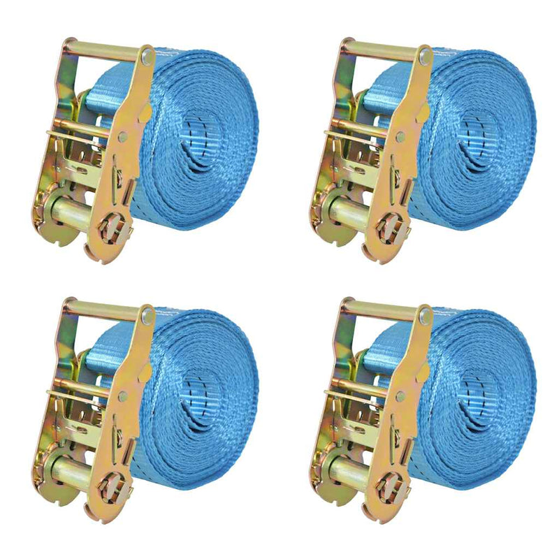 Load image into Gallery viewer, Vidaxl spanbanden 2 ton 6mx38mm blauw 4 st
