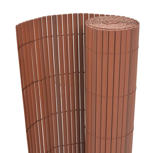 Vidaxl tuinafscheiding dubbelzijdig 90x300 cm pvc bruin