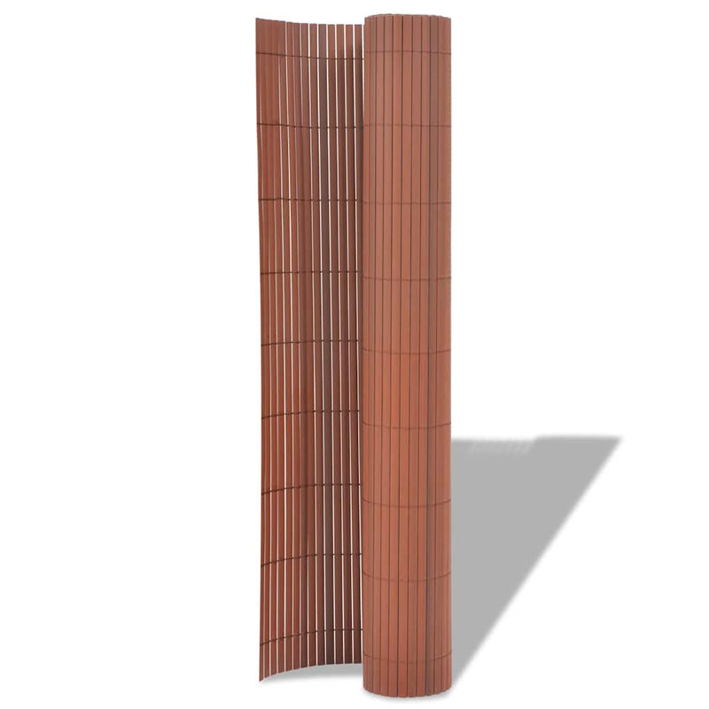 Afbeelding laden in galerijviewer, Vidaxl tuinhek bruin 150 x 500 cm pvc
