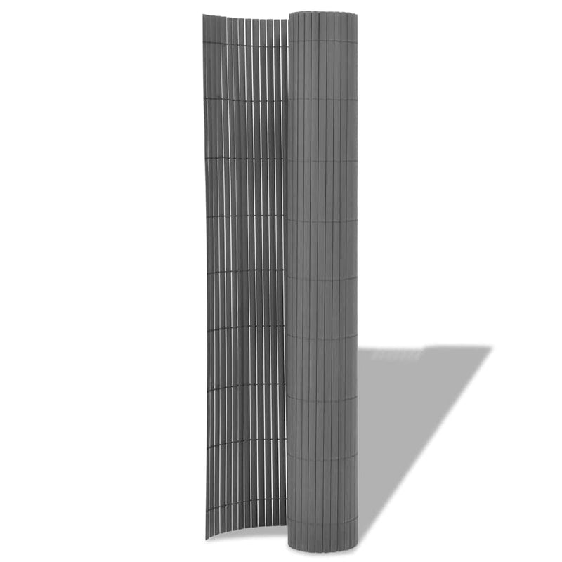 Chargez l'image dans la visionneuse de la galerie, Vidaxl tuinafscheiding dubbelzijdig 150x500 cm pvc grijs
