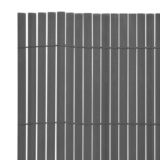 Vidaxl tuinafscheiding dubbelzijdig 150x500 cm pvc grijs