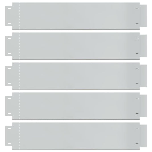 Vidaxl grasboorden 100x19 cm gegalvaniseerd staal 5 st