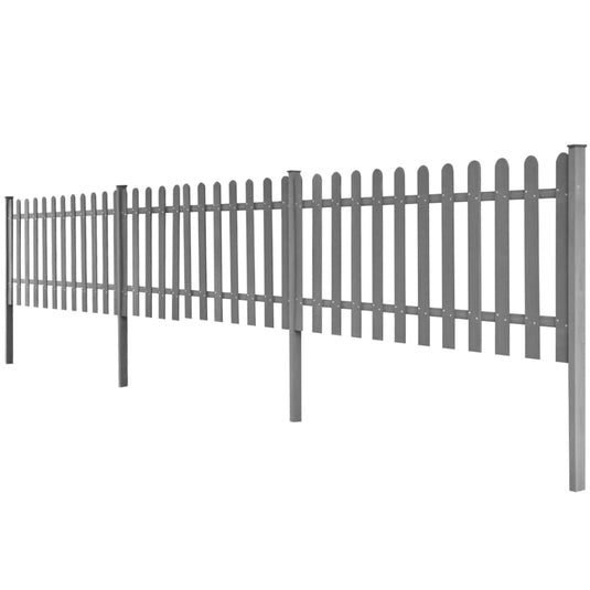 Vidaxl hek met palen 3 st 600x60 cm hkc
