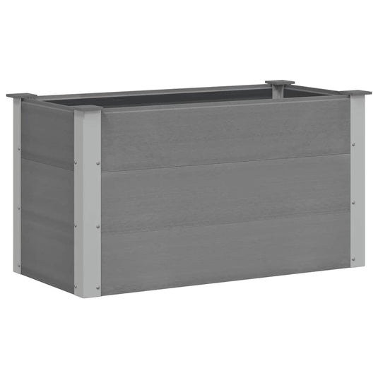 Vidaxl plantenbak verhoogd 100x50x54 cm hkc grijs