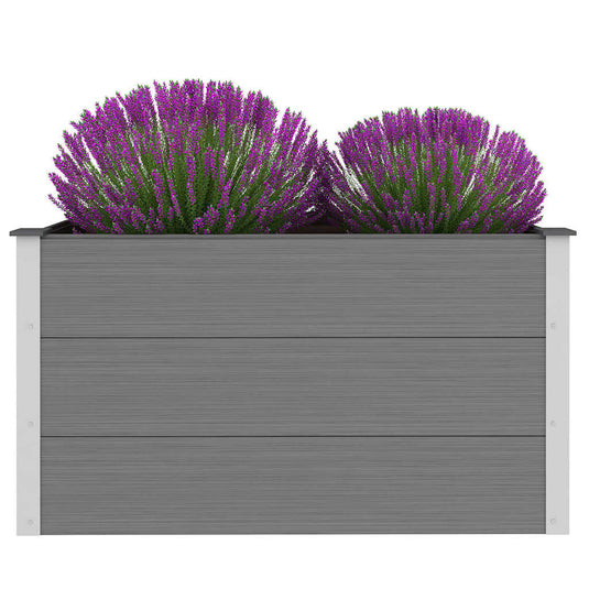 Vidaxl plantenbak verhoogd 100x50x54 cm hkc grijs