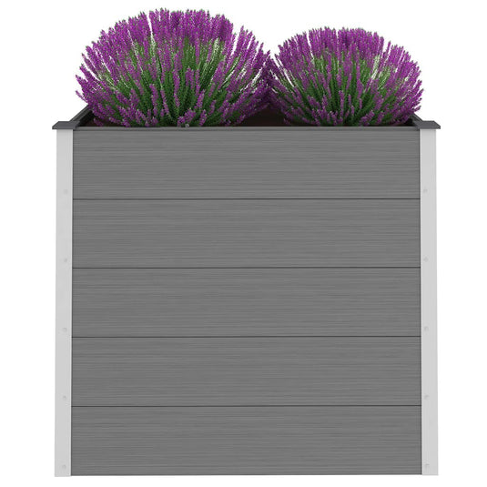 Vidaxl plantenbak verhoogd 100x50x91 cm hkc grijs