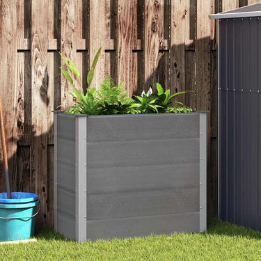 Vidaxl plantenbak verhoogd 100x50x91 cm hkc grijs