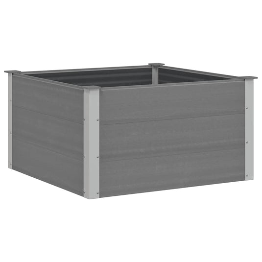 Vidaxl plantenbak verhoogd 100x100x54 cm hkc grijs