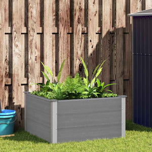 Vidaxl plantenbak verhoogd 100x100x54 cm hkc grijs