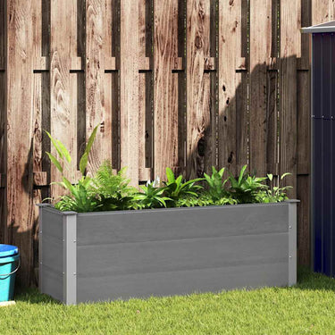 Vidaxl plantenbak verhoogd 150x50x54 cm hkc grijs