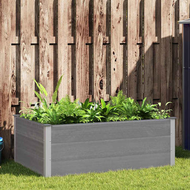Vidaxl plantenbak verhoogd 150x100x54 cm hkc grijs