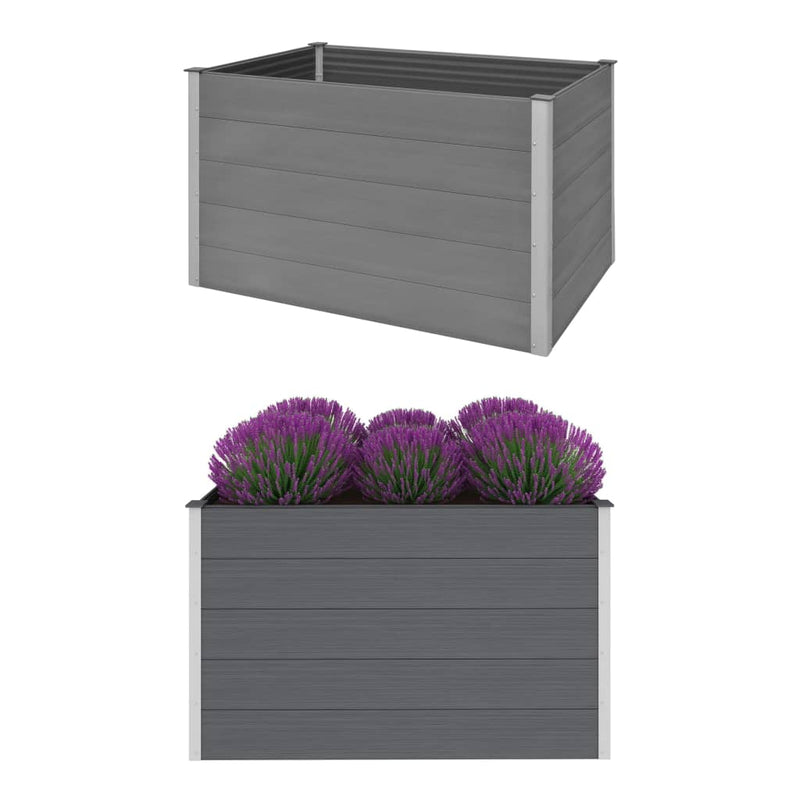 Load image into Gallery viewer, VidaXL Plantenbak verhoogd 150x100x91 cm HKC grijs
