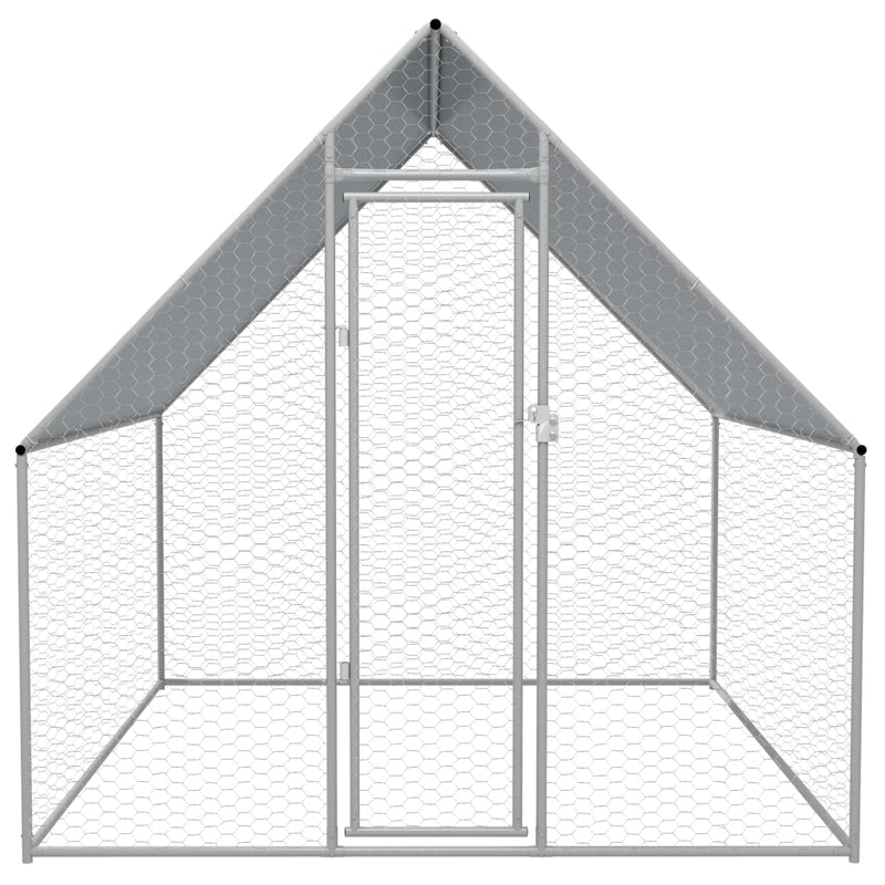 Load image into Gallery viewer, Vidaxl buitenhok voor kippen 2x2x1,92 m gegalvaniseerd staal
