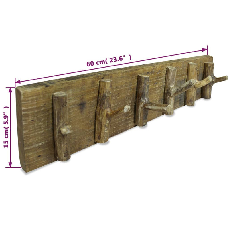 Load image into Gallery viewer, Vidaxl kapstok 60x15 cm gemengd gerecycled hout
