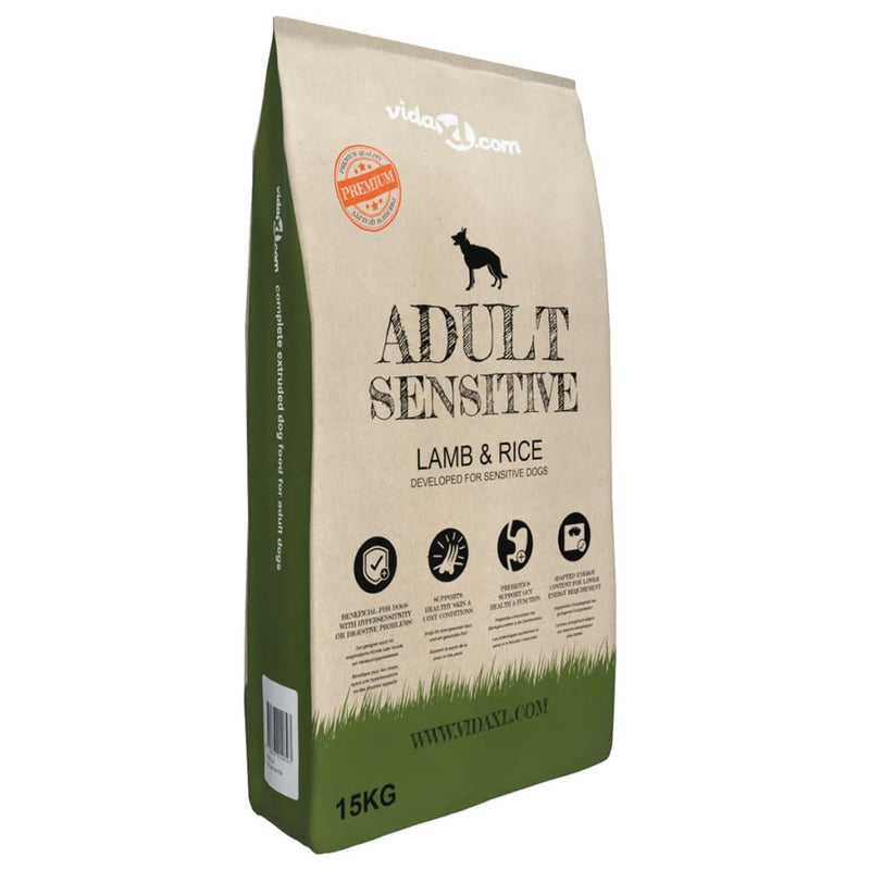 Load image into Gallery viewer, Vidaxl premium hondenvoer droog adult sensitive lamb rice 15kg
