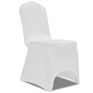 Vidaxl stoelhoezen stretch wit 100 st
