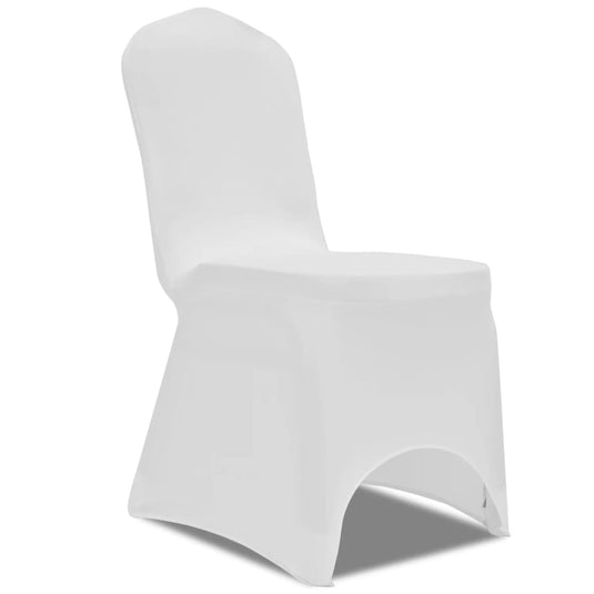 Vidaxl stoelhoezen stretch wit 100 st