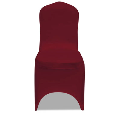 Vidaxl stoelhoezen stretch bordeauxrood 100 st